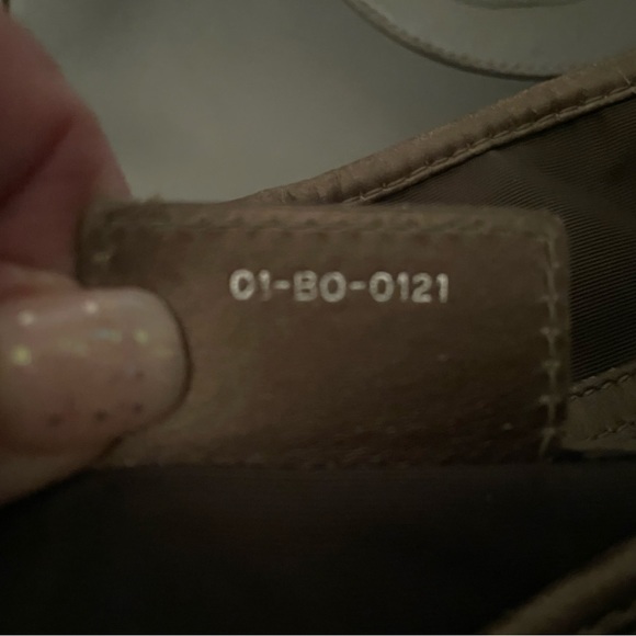 ✨SOLD✨Christian Dior Panarea Cloth Quilt Metallic Gray Tote Bag Silver Hardware - Picture 10 of 16